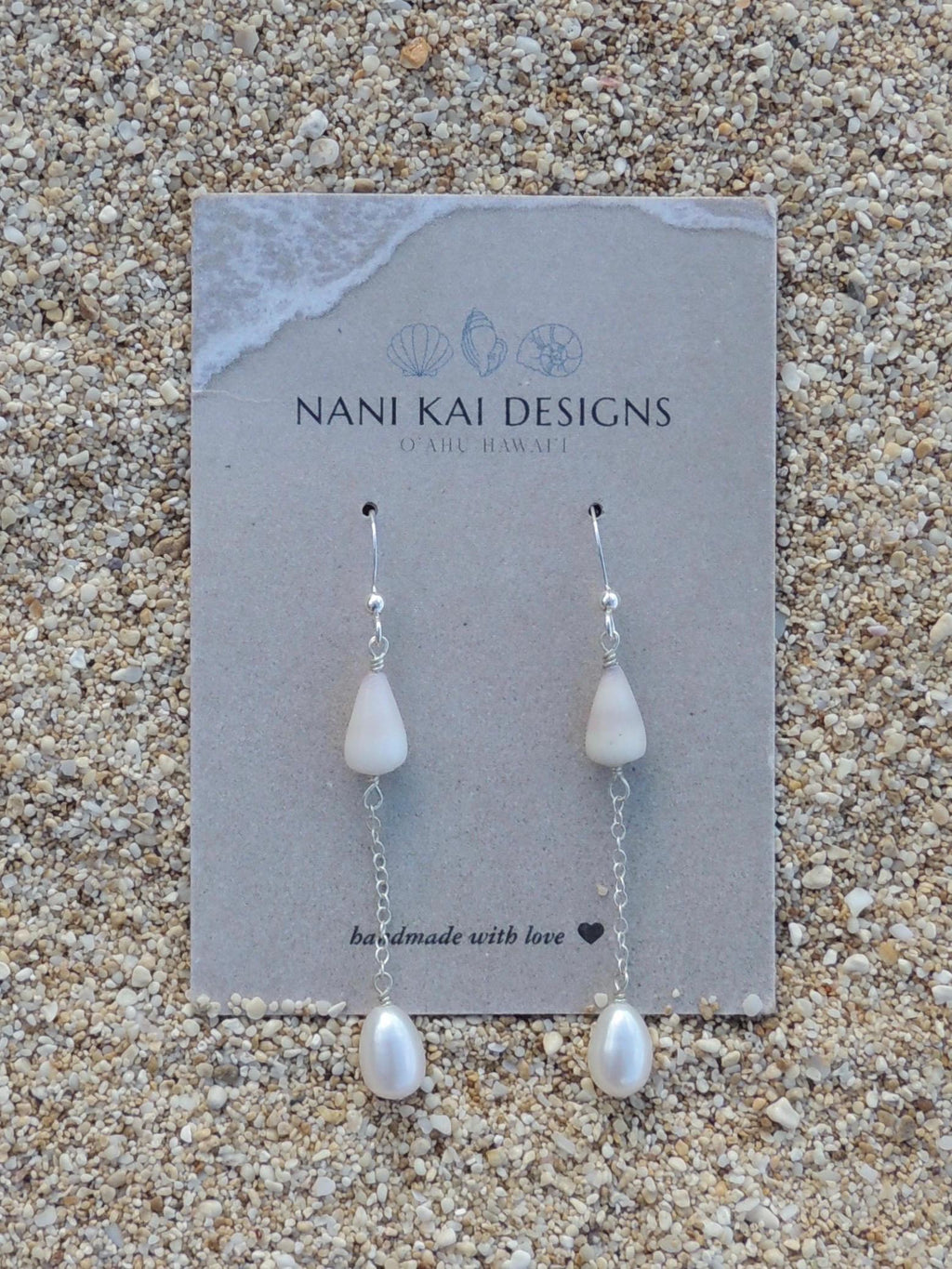 Cone Shell Chain Earrings
