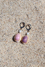 Honey Cowrie Shell Huggies