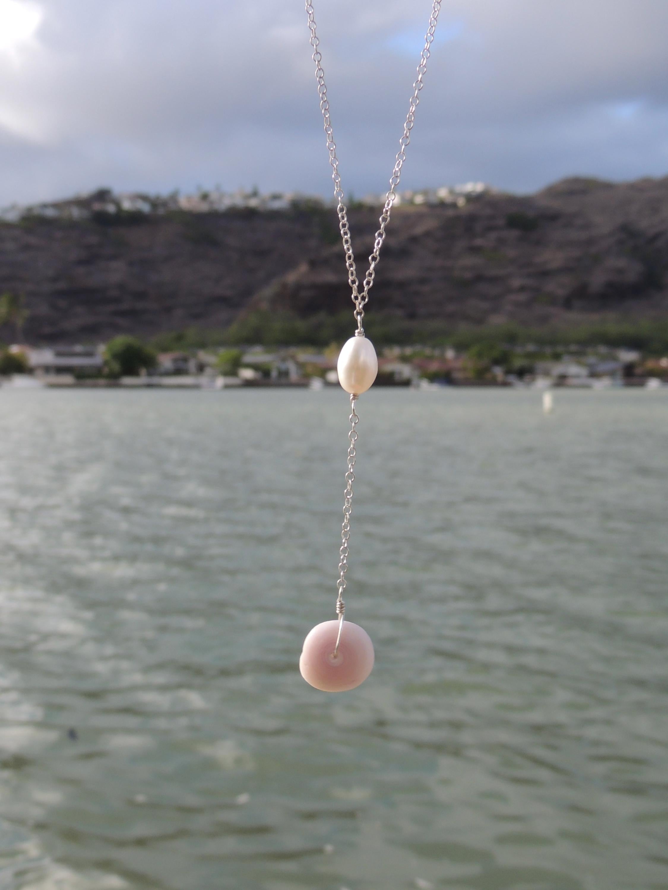 Puka Shell Lariat Necklace