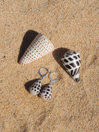 Hebrew Cone Shell Huggies