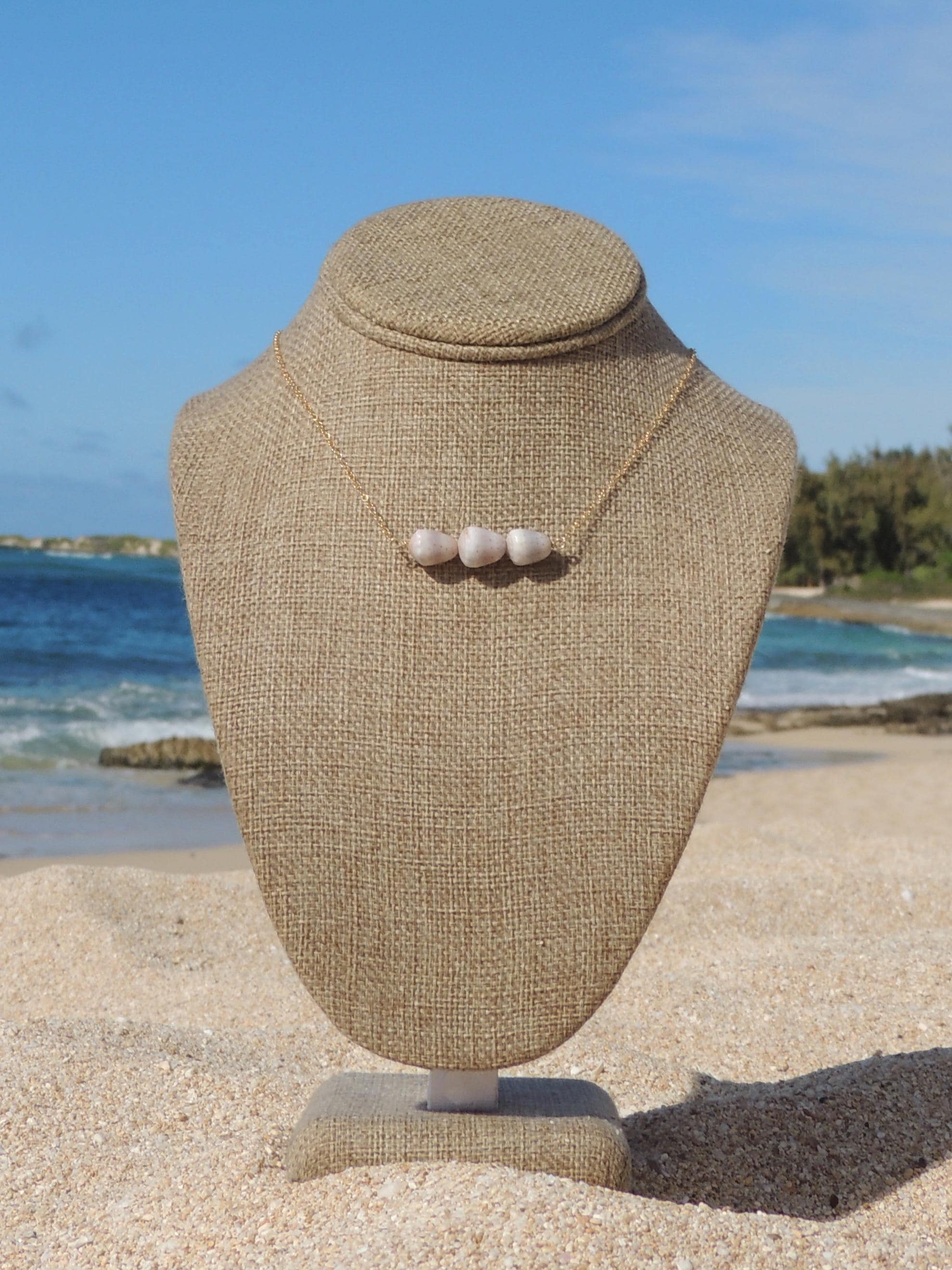 Abbreviated Cone Shell Bar Necklace