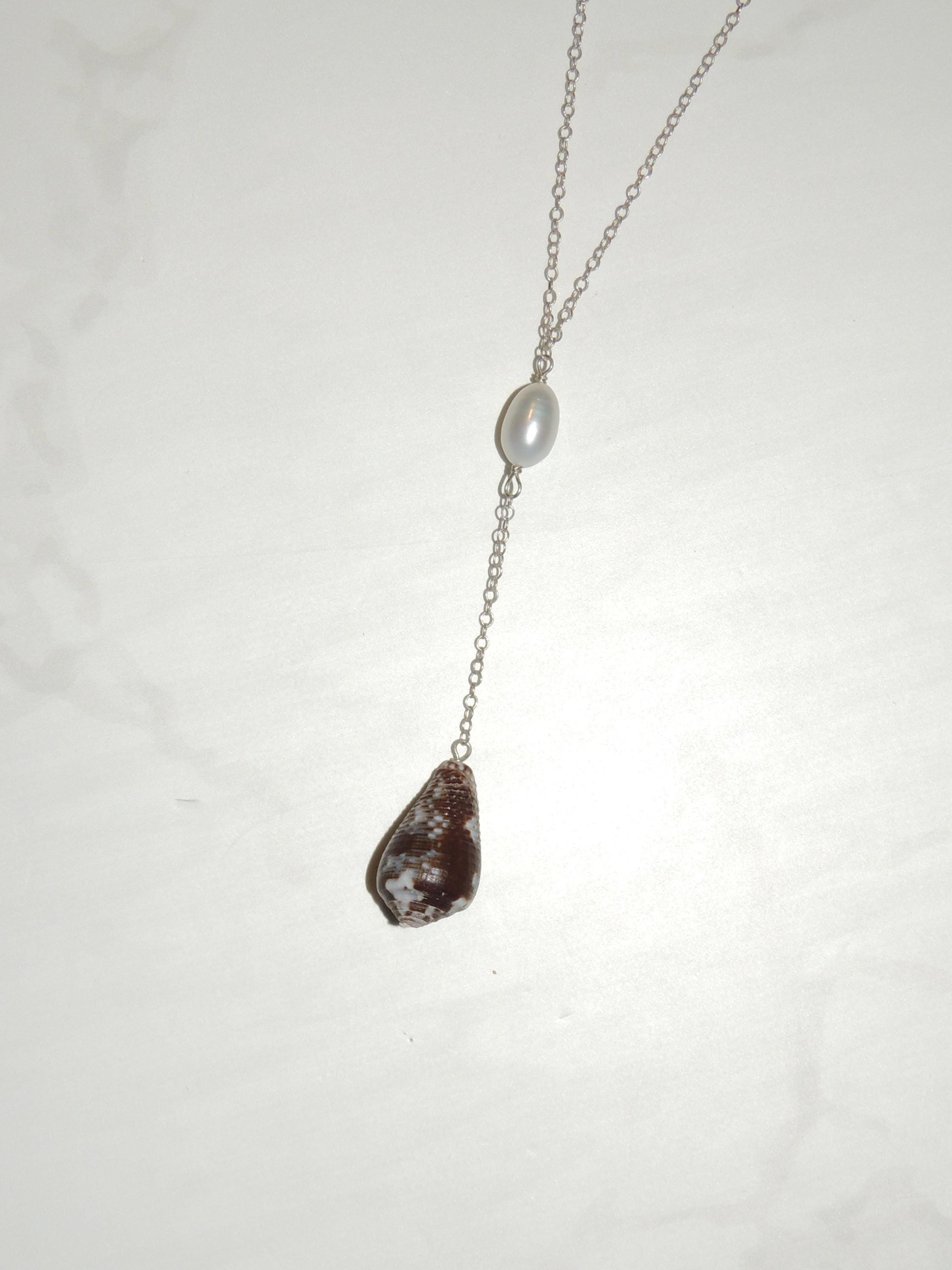 Cone Shell Lariat Necklace