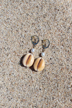 Honey Cowrie Shell Huggies