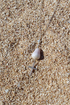 Cone Shell / Cross Charm Necklace