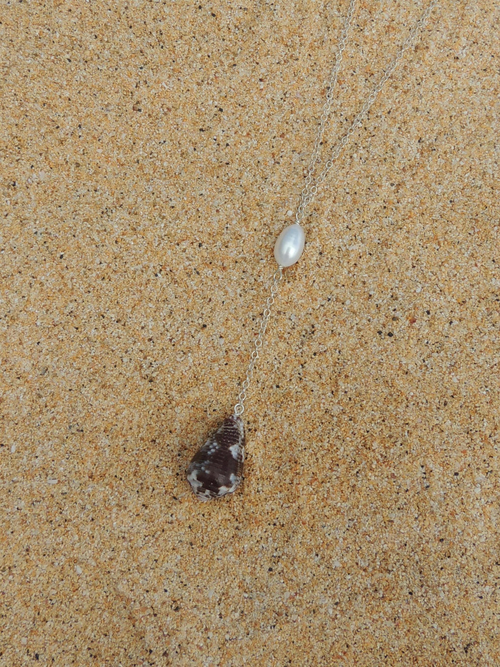 Cone Shell Lariat Necklace