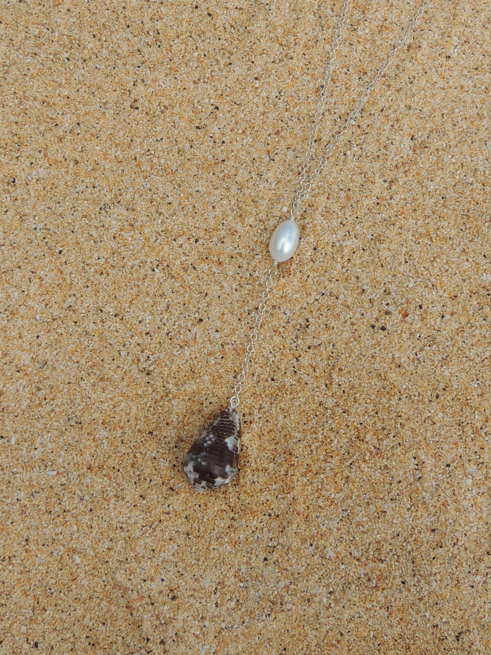 Cone Shell Lariat Necklace