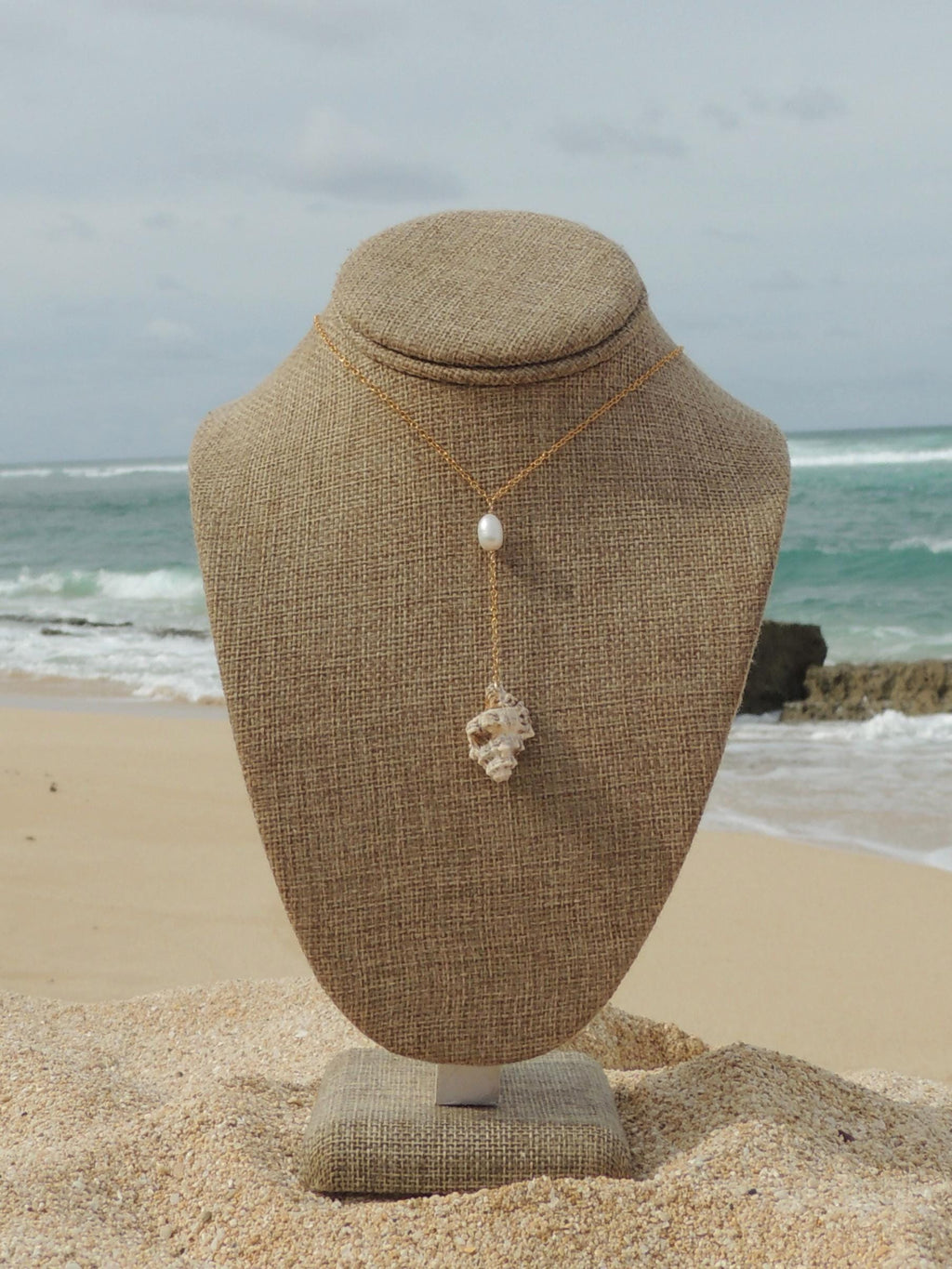 Triton Shell Lariat Necklace