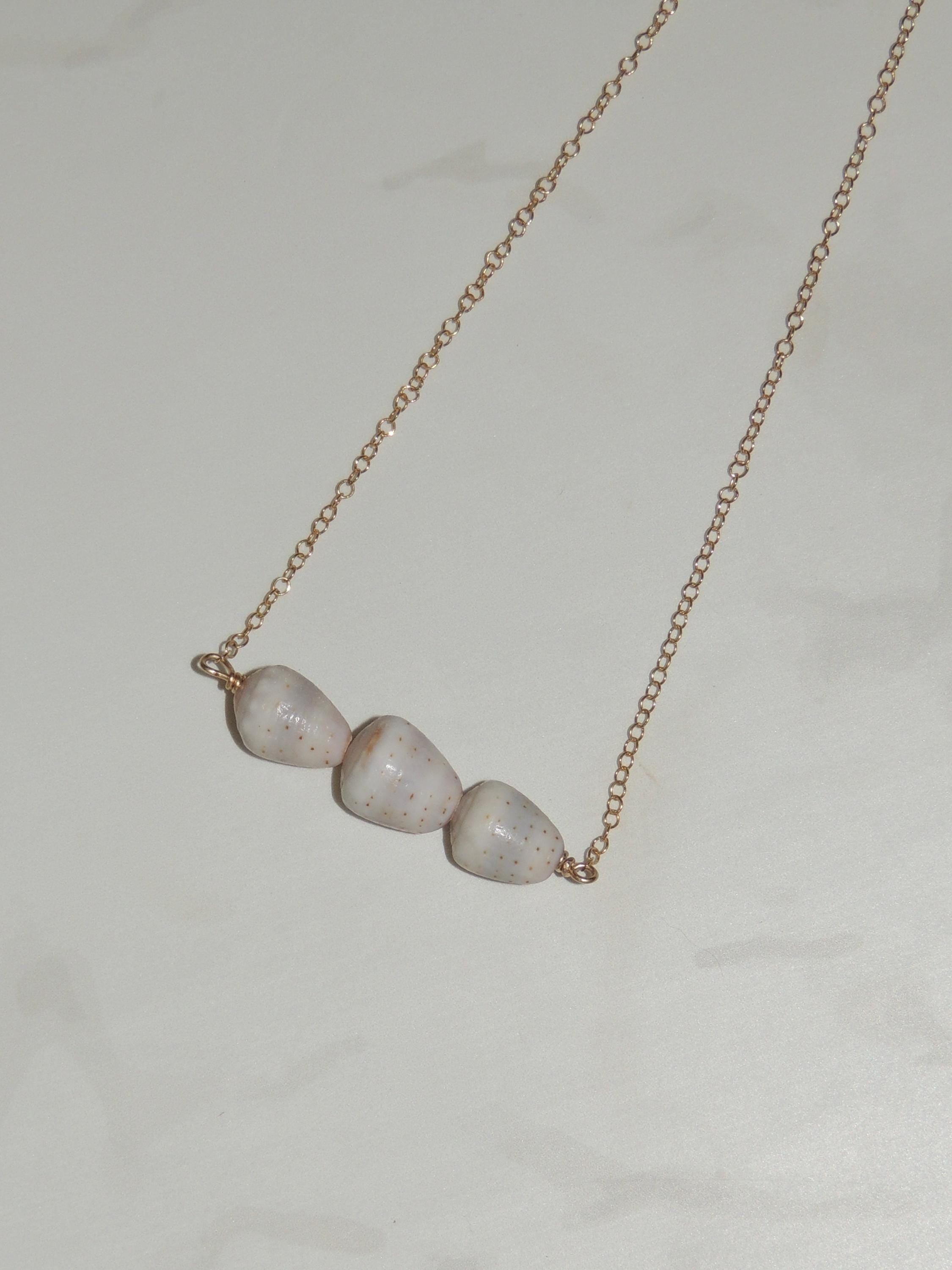 Abbreviated Cone Shell Bar Necklace