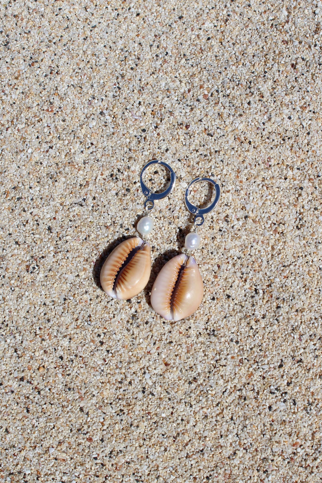 Honey Cowrie Shell Huggies
