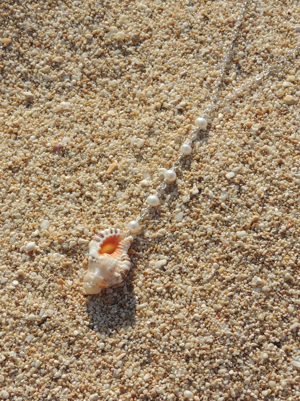 Triton Shell Lariat Necklace