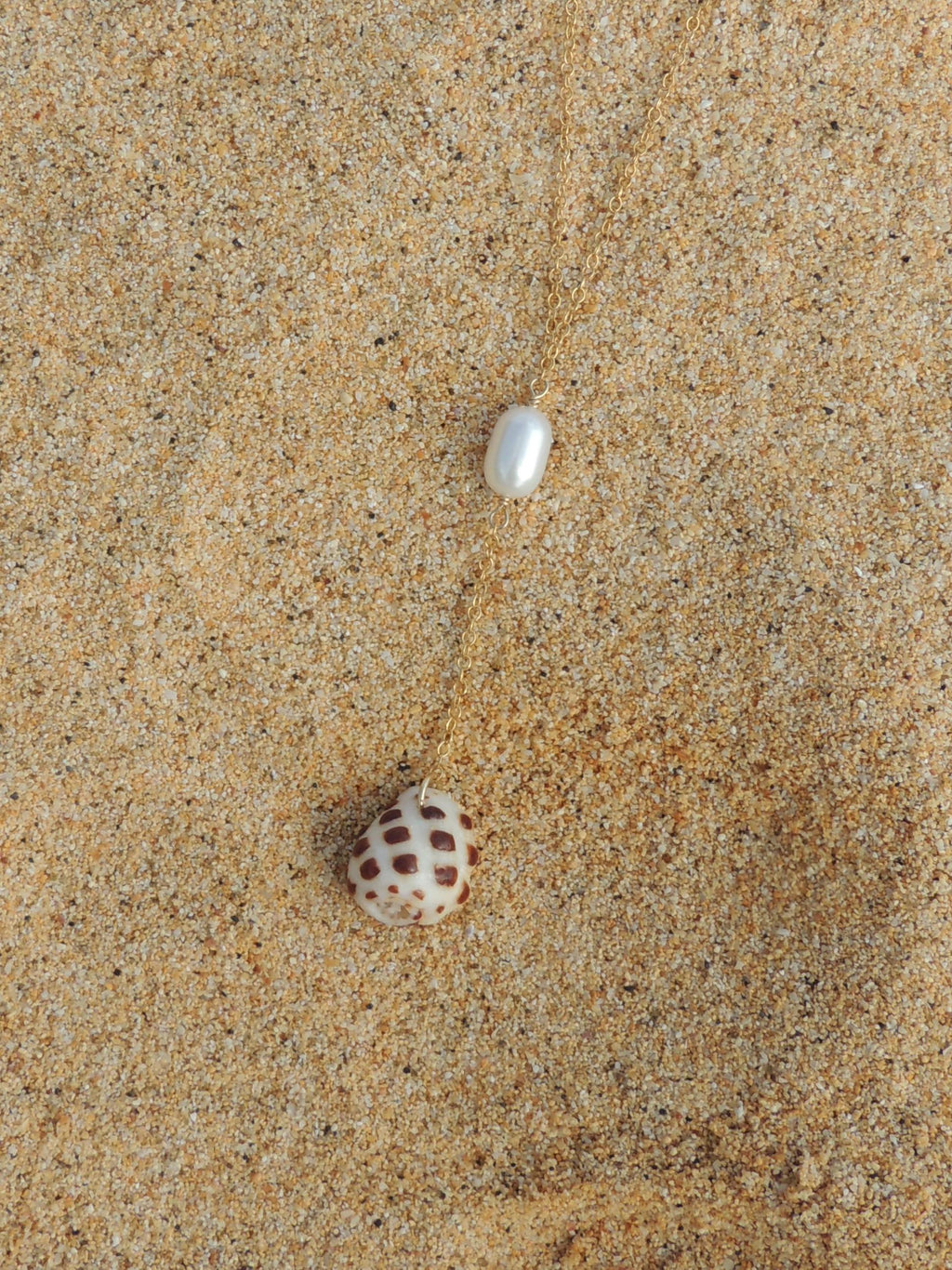 Drupe Shell Lariat Necklace