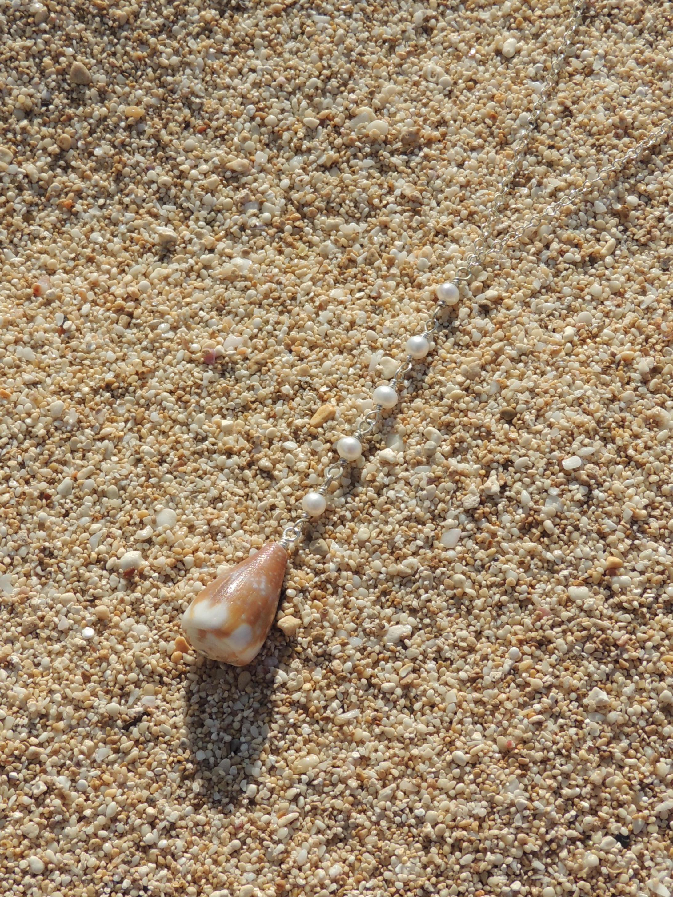 Cone Shell Lariat Necklace