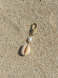 Honey Cowrie Shell Keychain