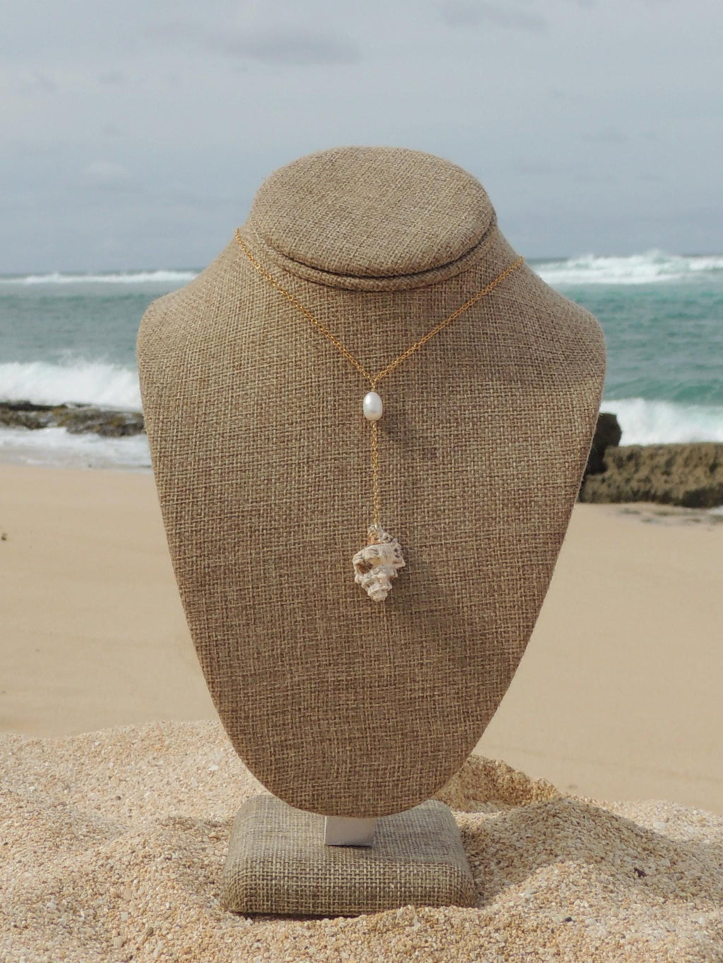 Triton Shell Lariat Necklace