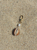 Brown Cowrie Shell Keychain