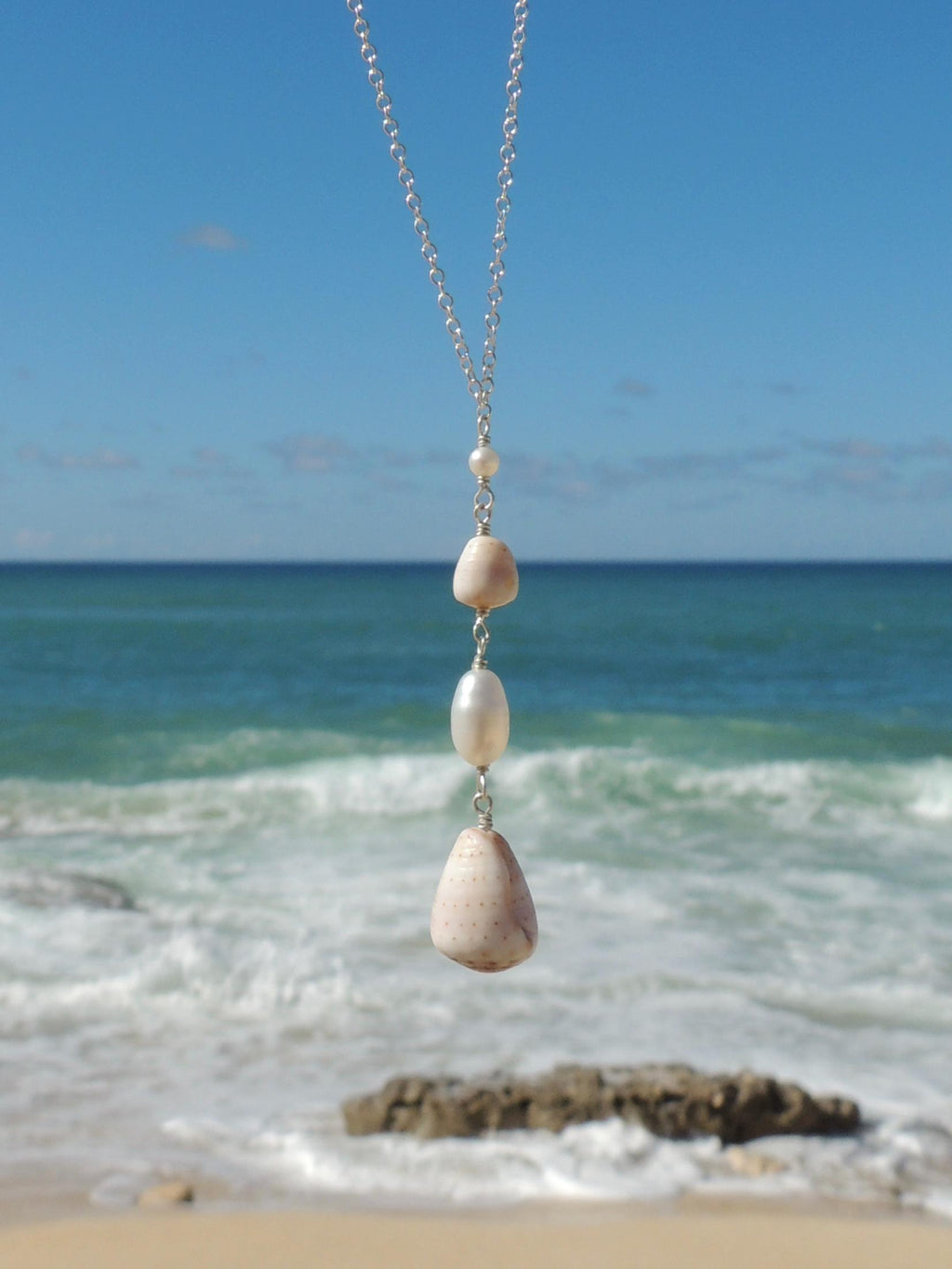 Cone Shell Lariat Necklace