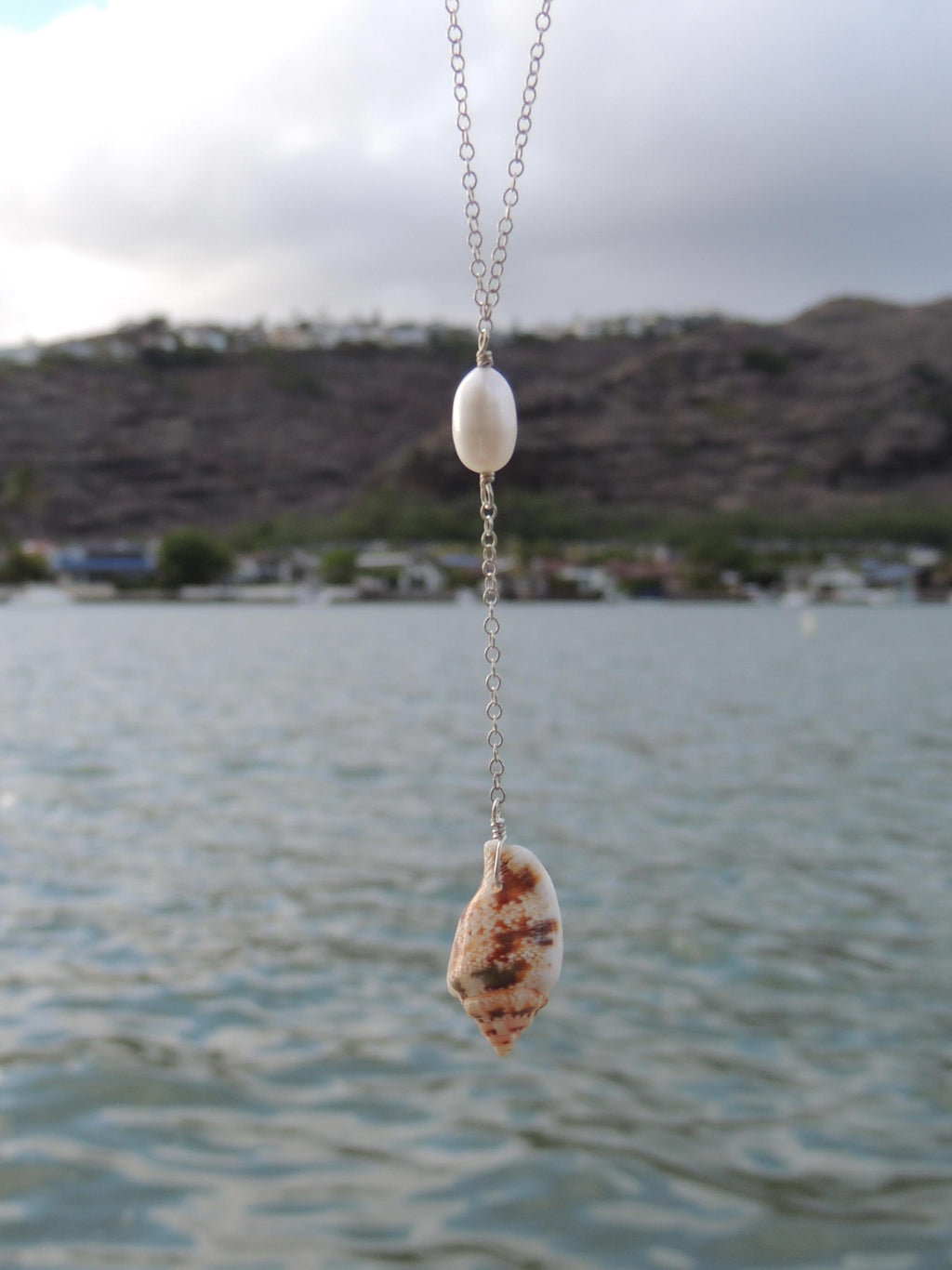 Stromb Shell Lariat Necklace