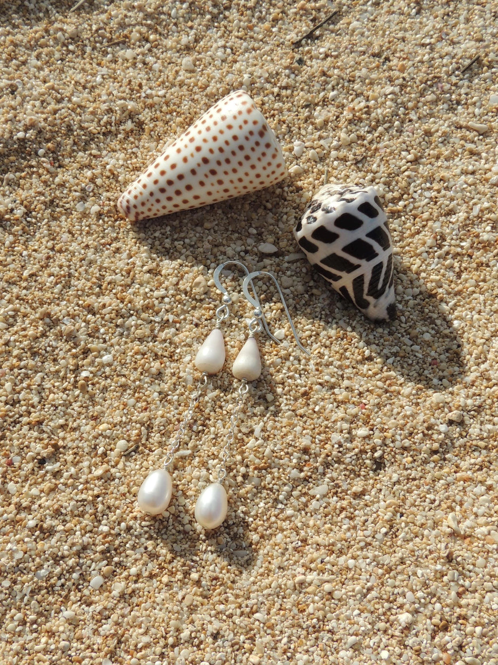 Cone Shell Chain Earrings