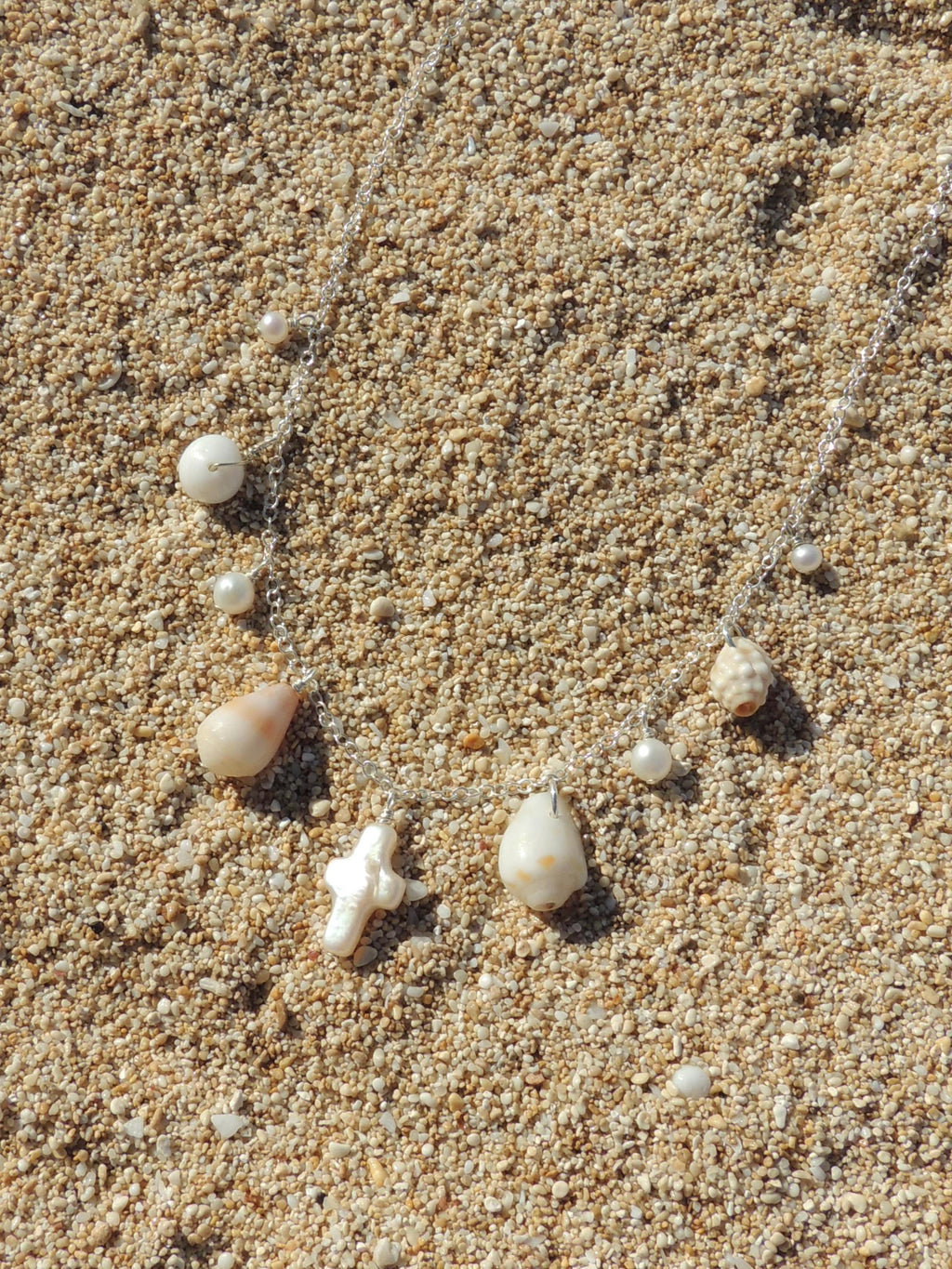Pearl Cross / White Shell Choker