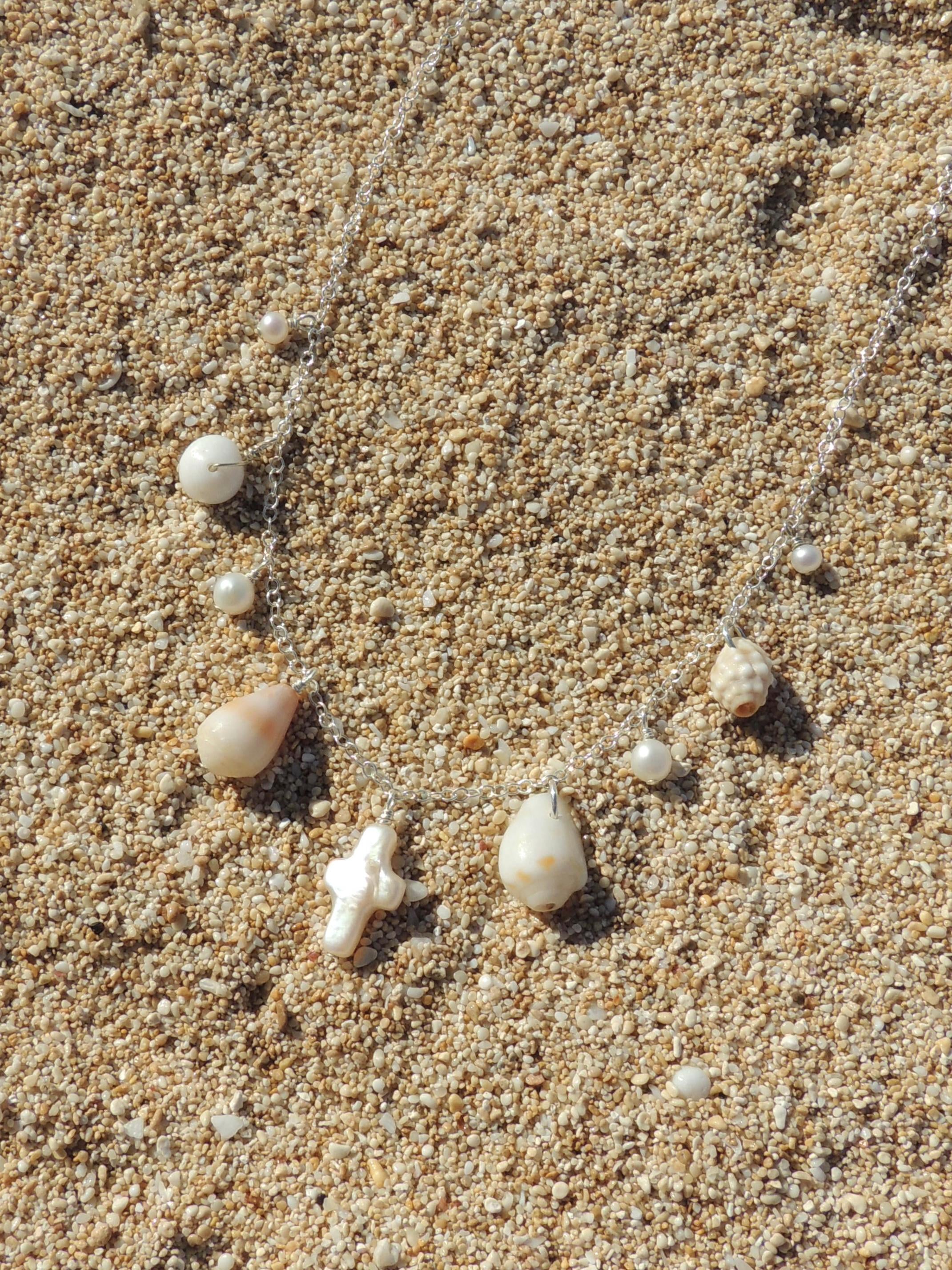 Pearl Cross / White Shell Choker
