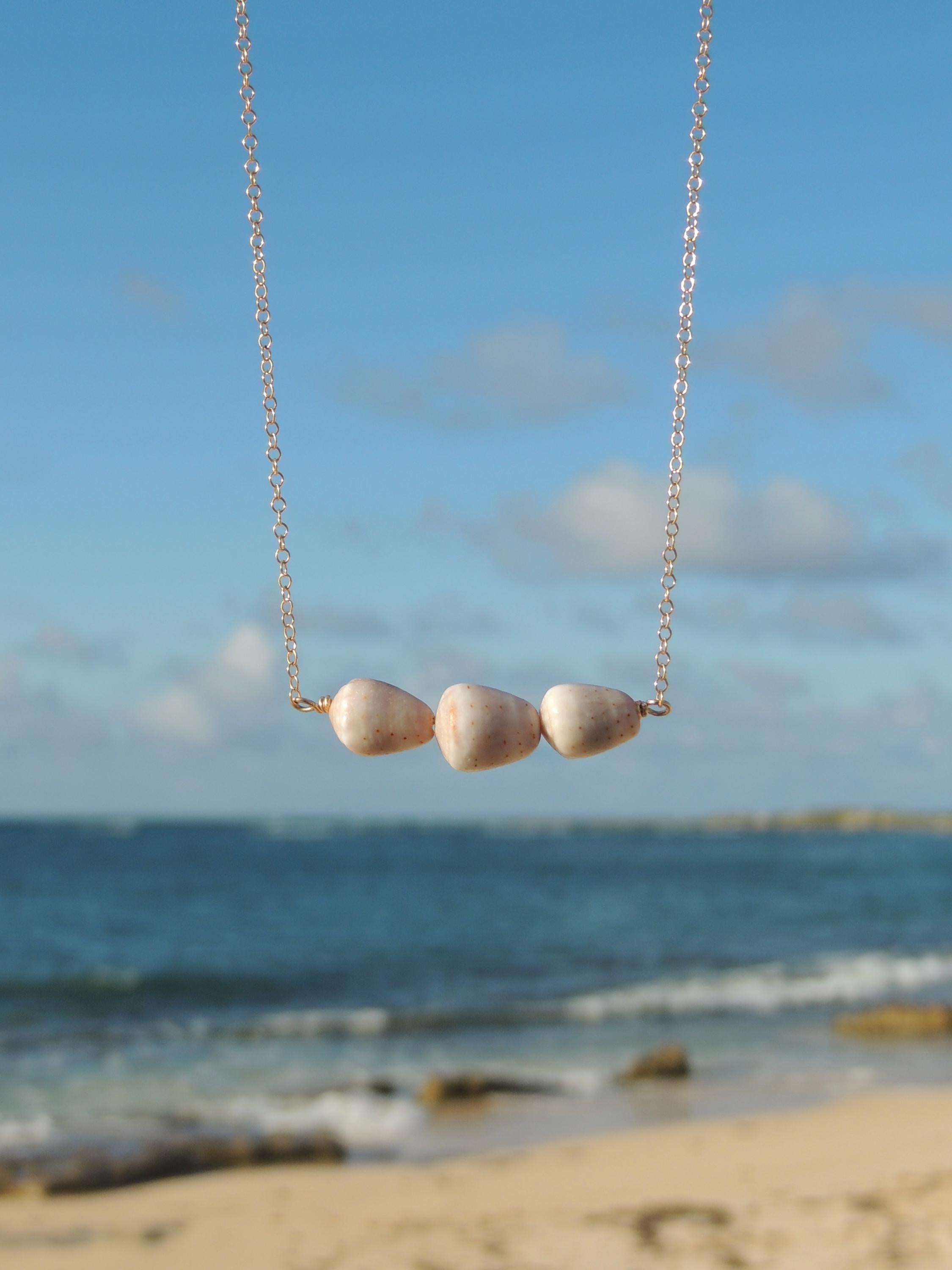 Abbreviated Cone Shell Bar Necklace