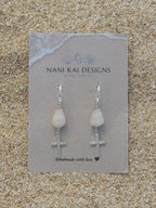 Cone Shell / Cross Charm Huggies