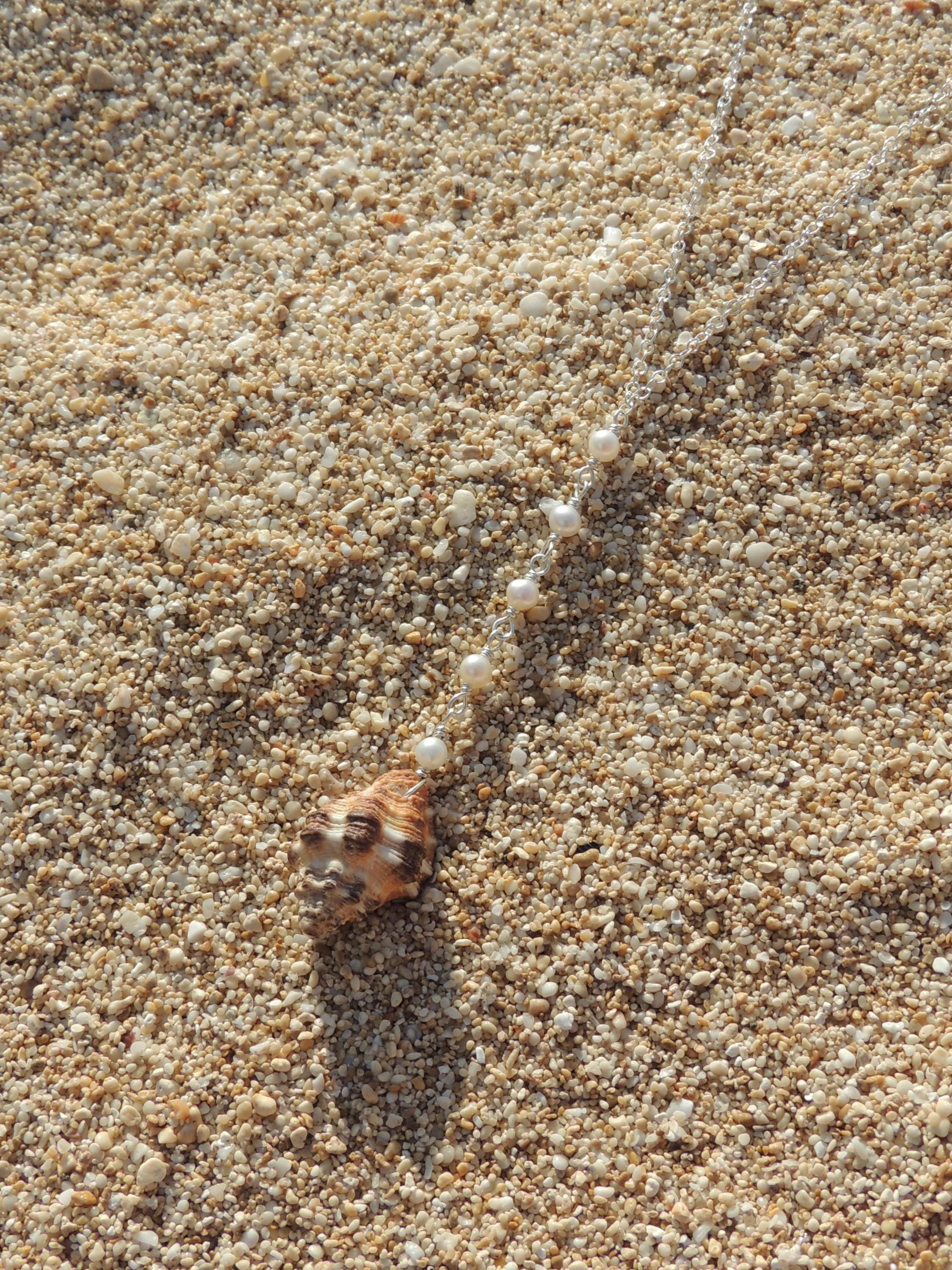 Triton Shell Lariat Necklace