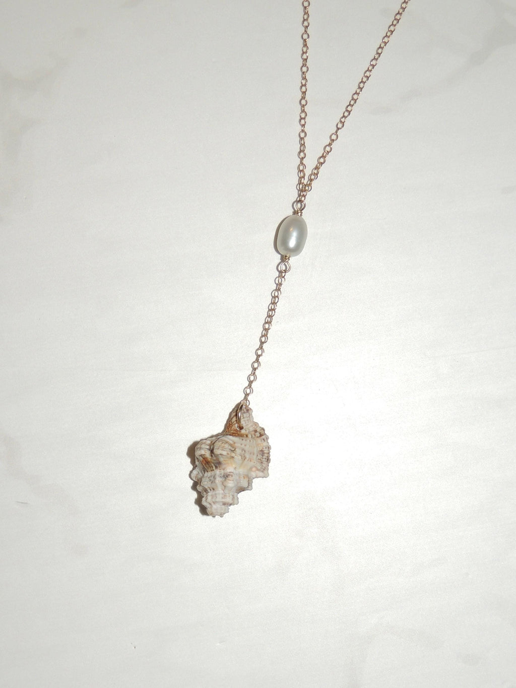 Triton Shell Lariat Necklace