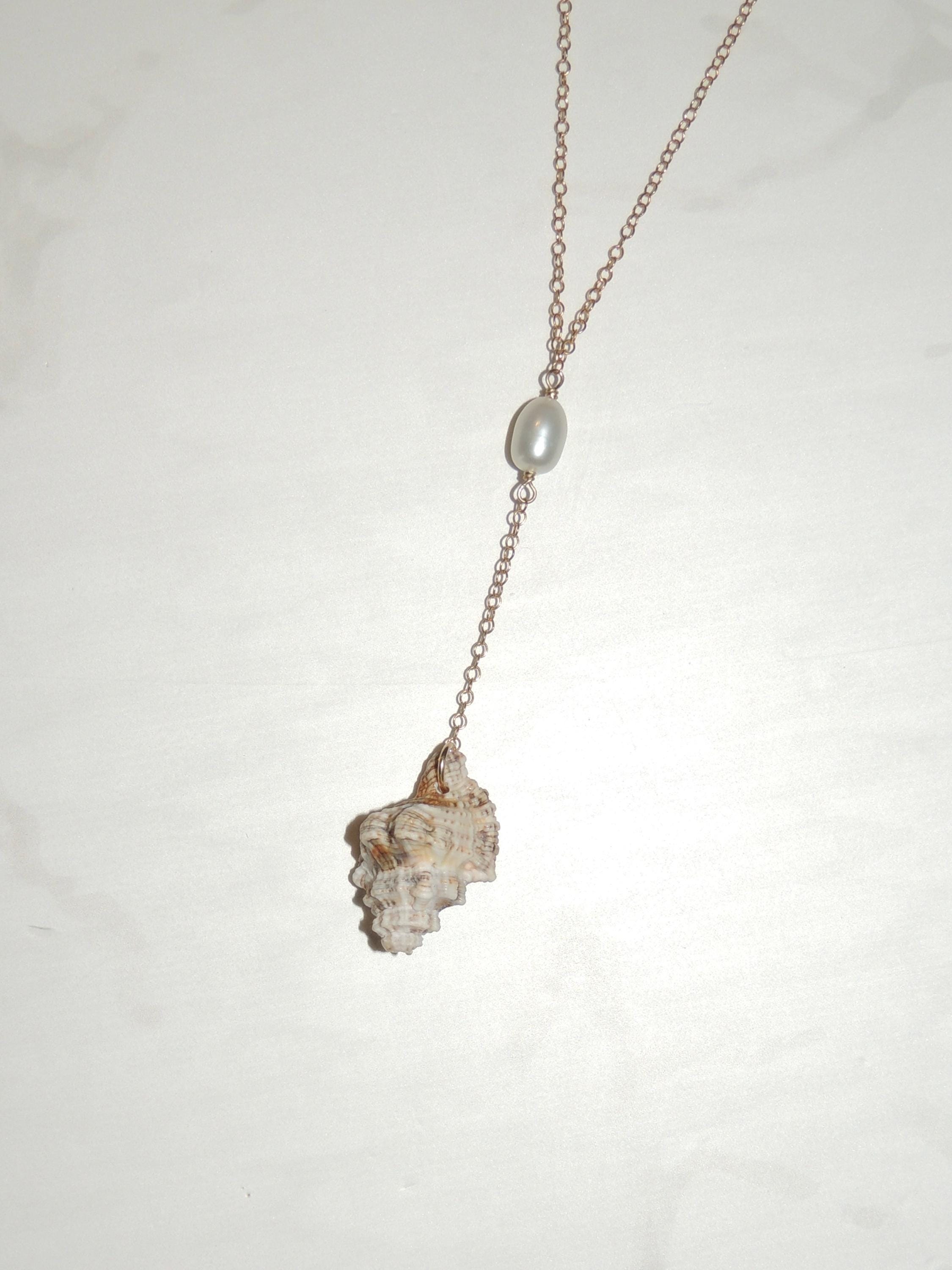 Triton Shell Lariat Necklace