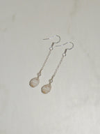 Lattice Miter Shell Chain Earrings
