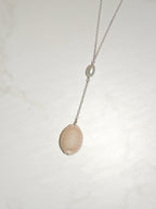 Granulated Cowrie Shell Lariat Necklace