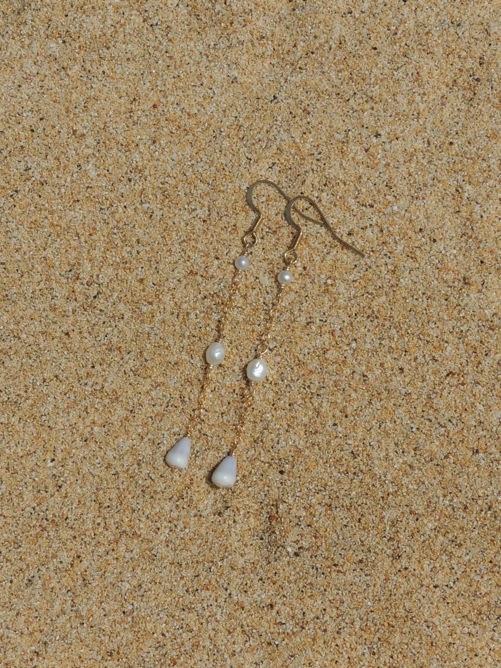 Cone Shell Chain Earrings