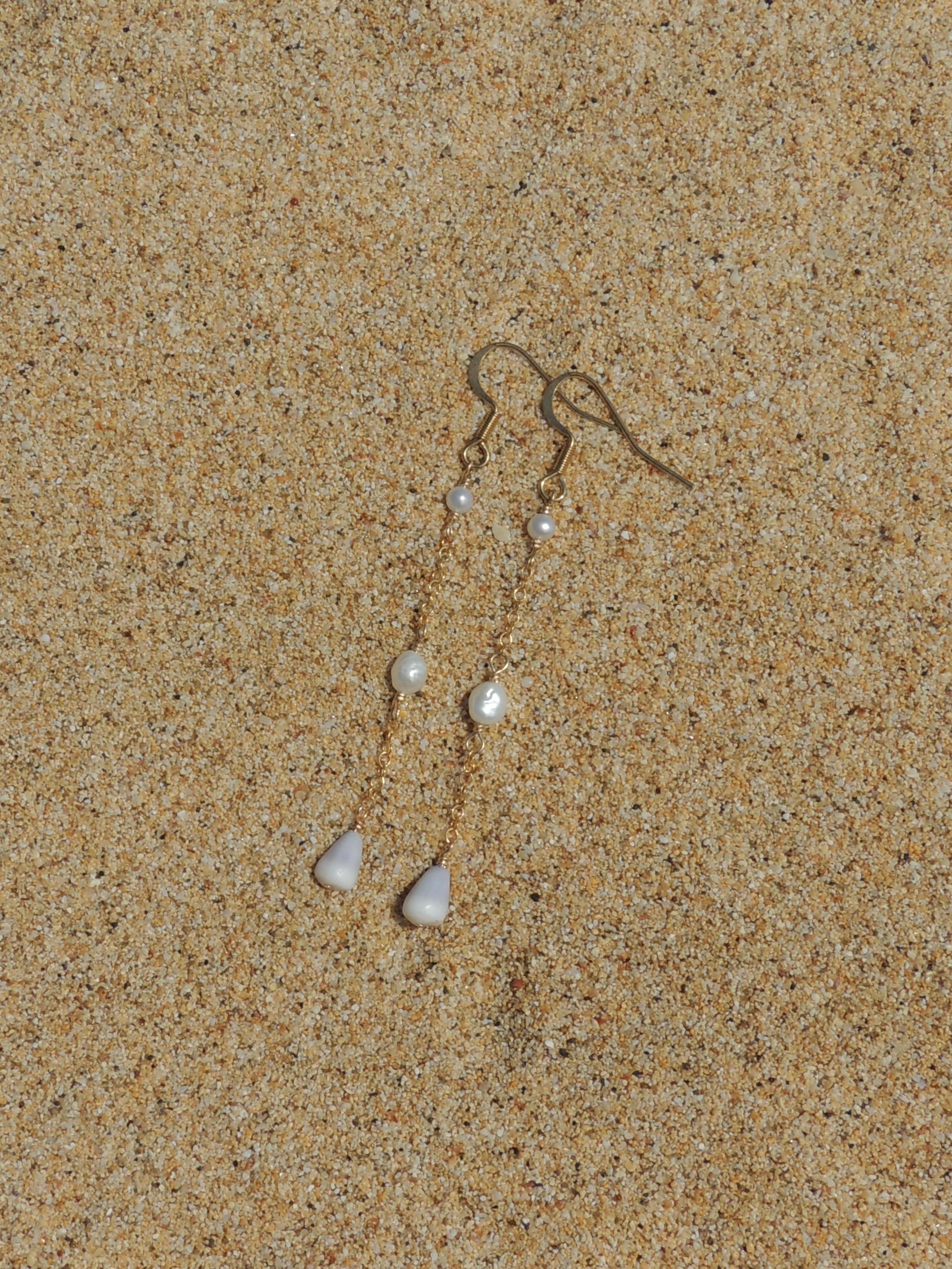 Cone Shell Chain Earrings