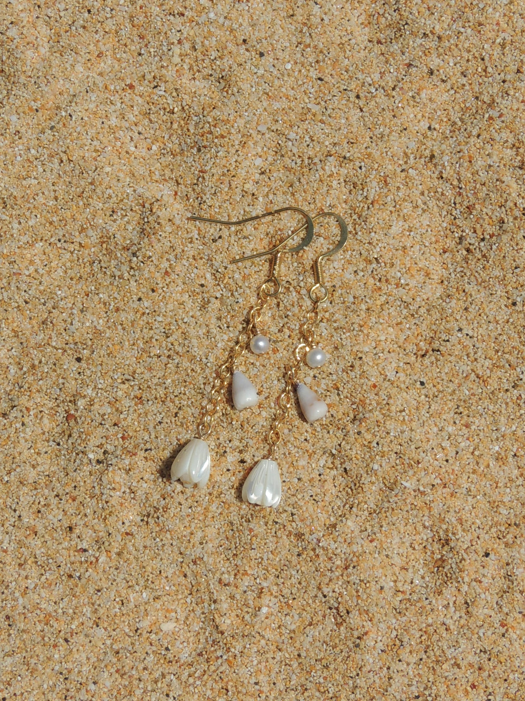 Cone Shell Chain Earrings