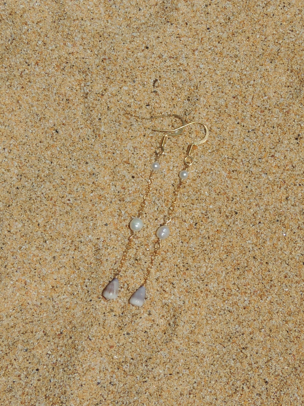 Cone Shell Chain Earrings