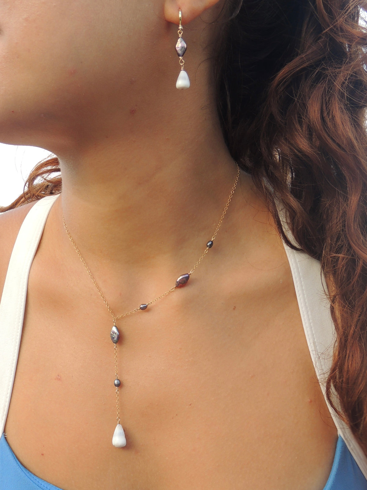 One-Sided Pearl Necklace