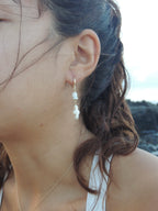 Puka Shell / Pearl Cross Huggies