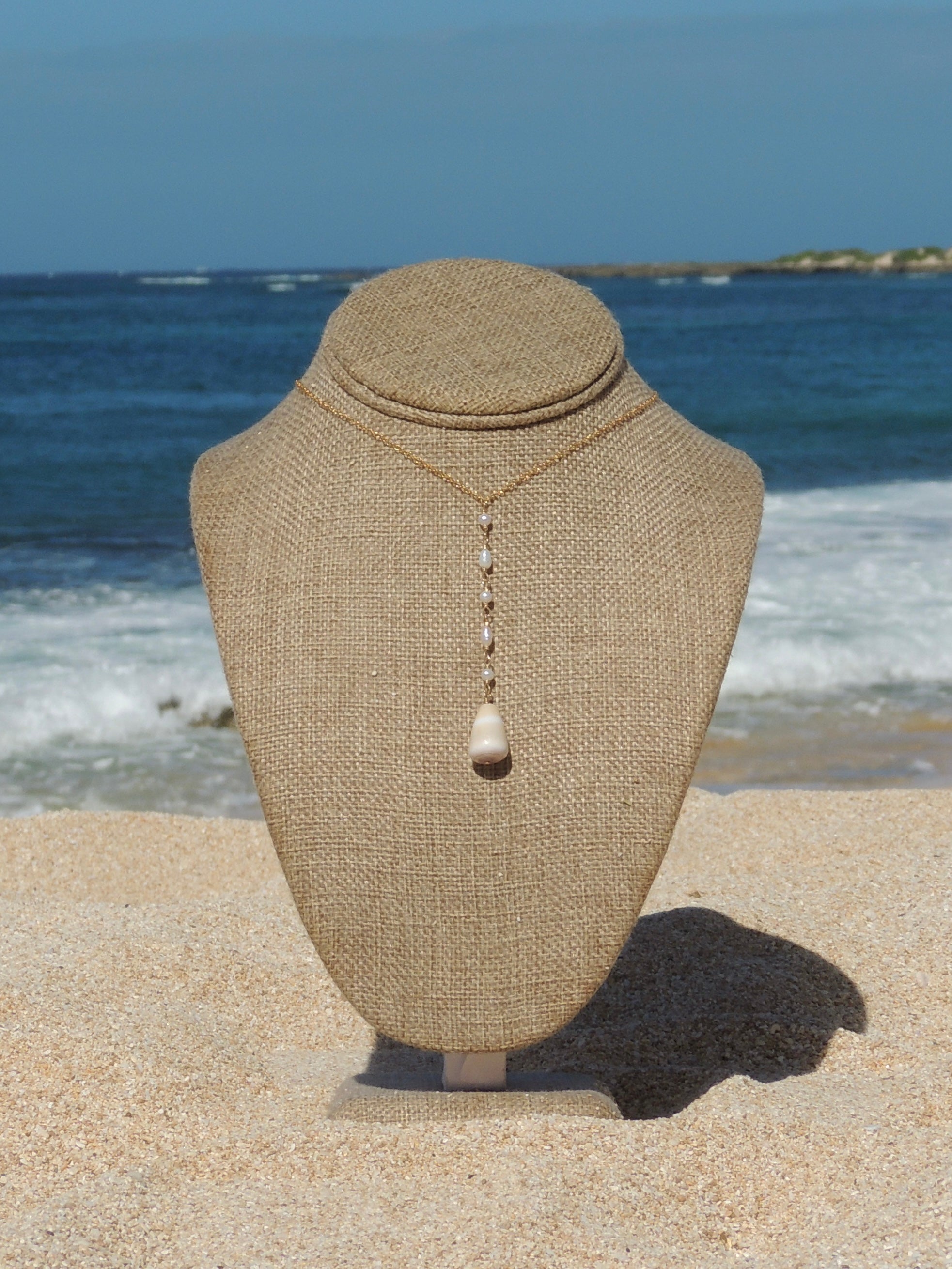Cone Shell Lariat Necklace