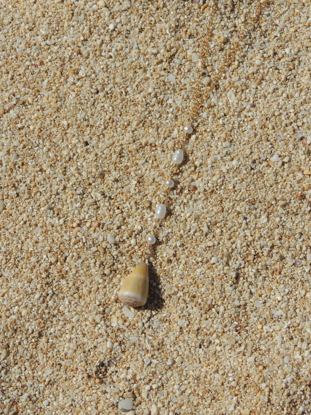 Cone Shell Lariat Necklace