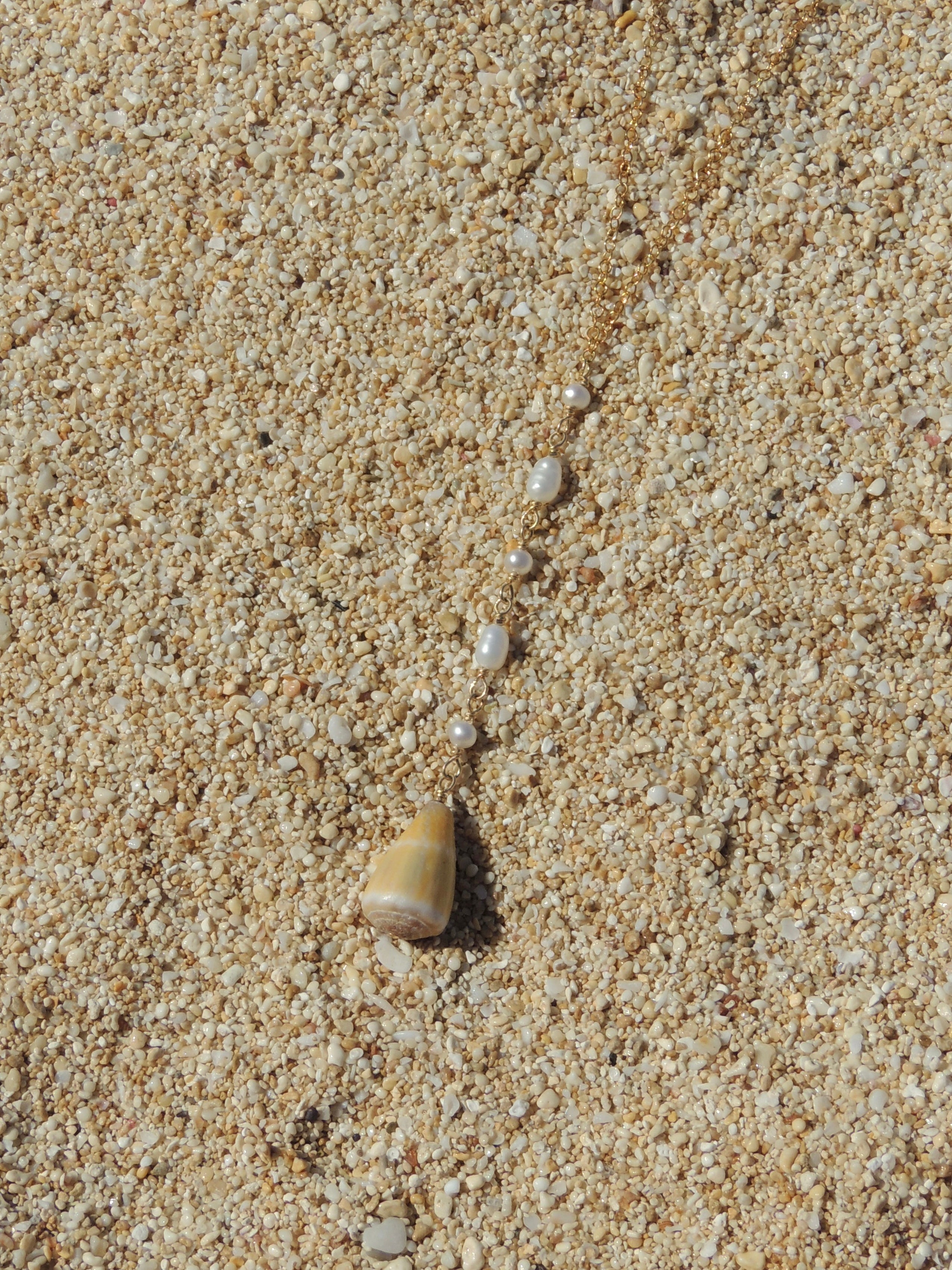 Cone Shell Lariat Necklace