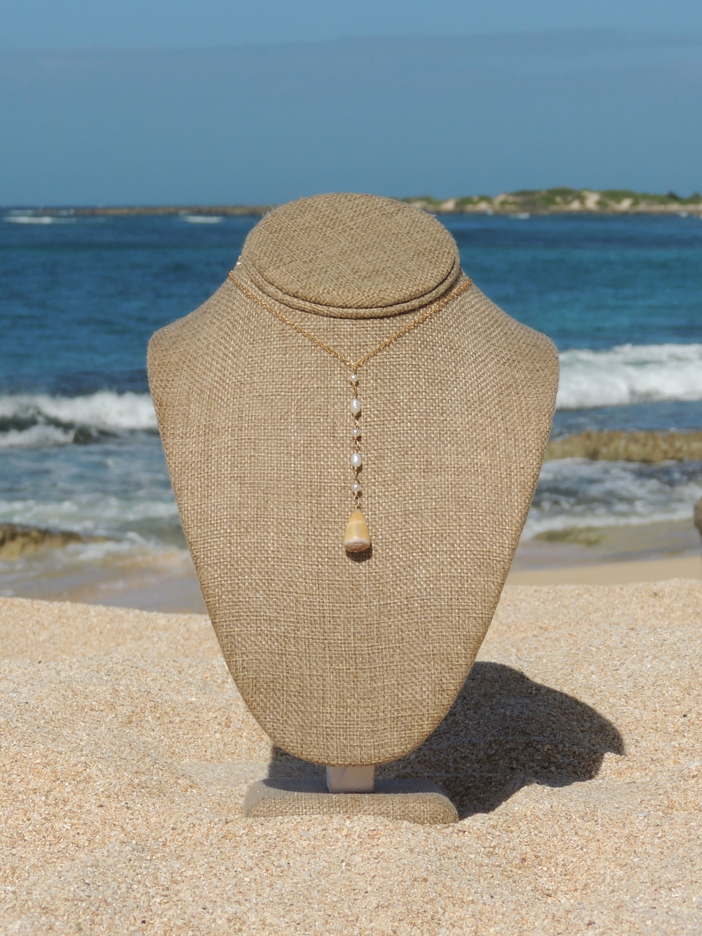 Cone Shell Lariat Necklace