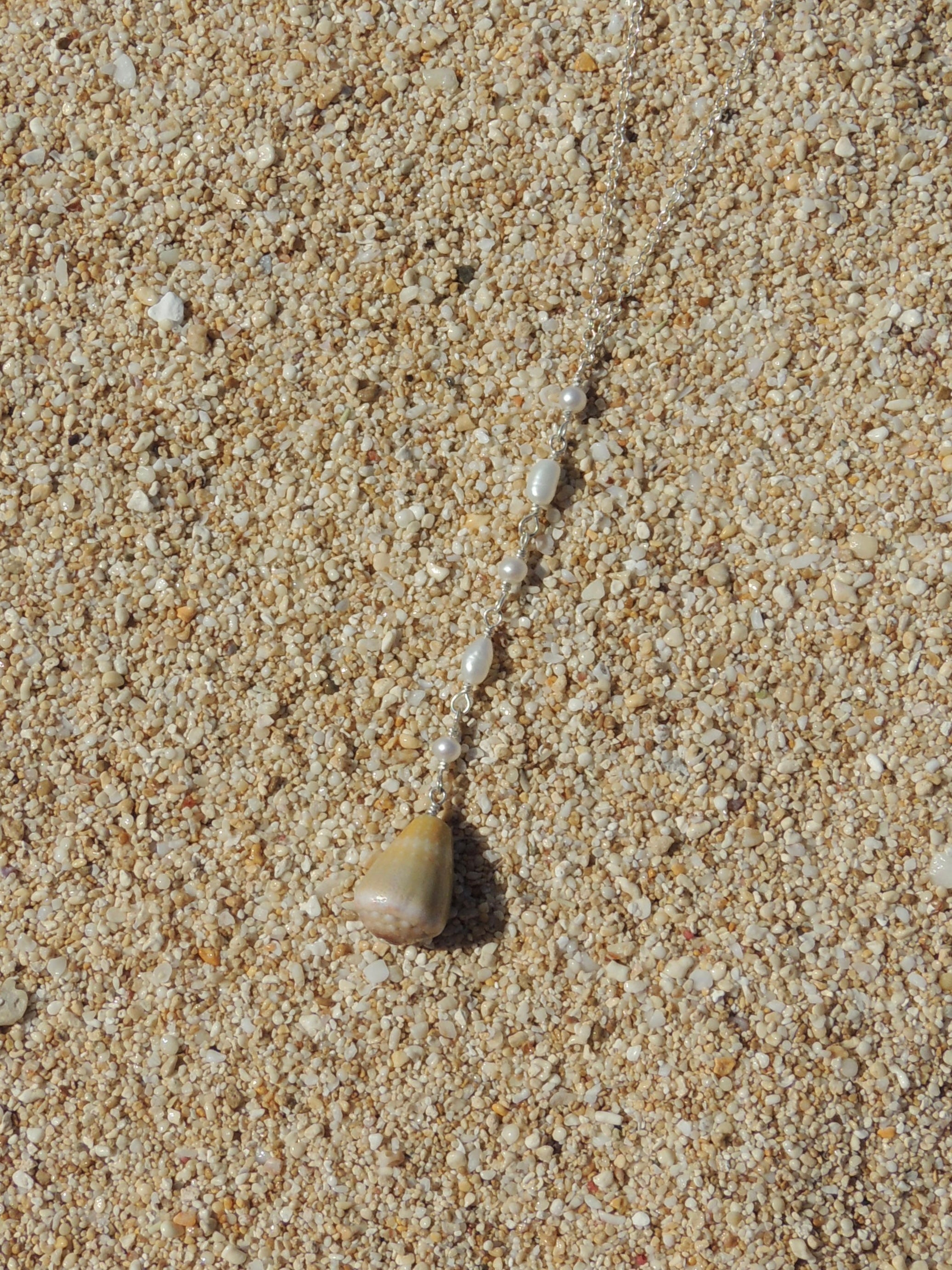 Cone Shell Lariat Necklace