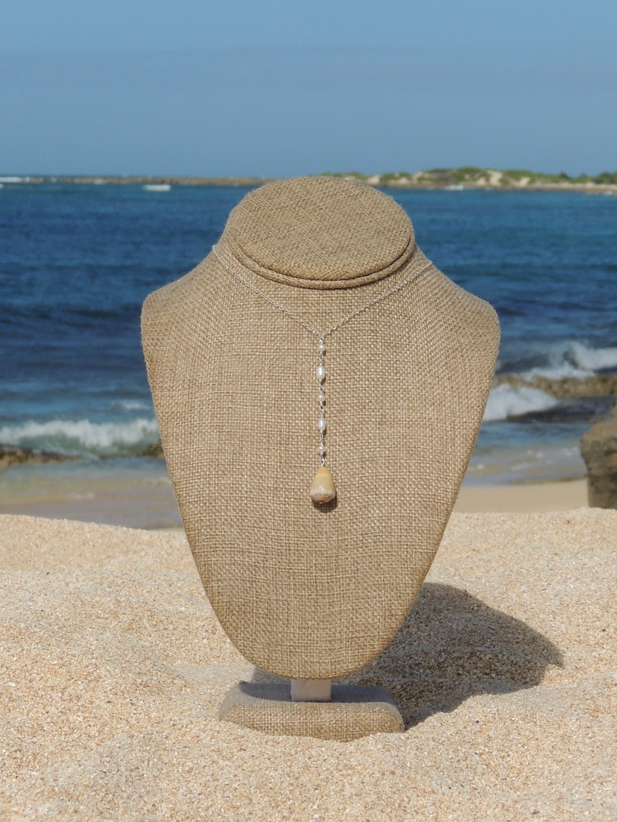Cone Shell Lariat Necklace