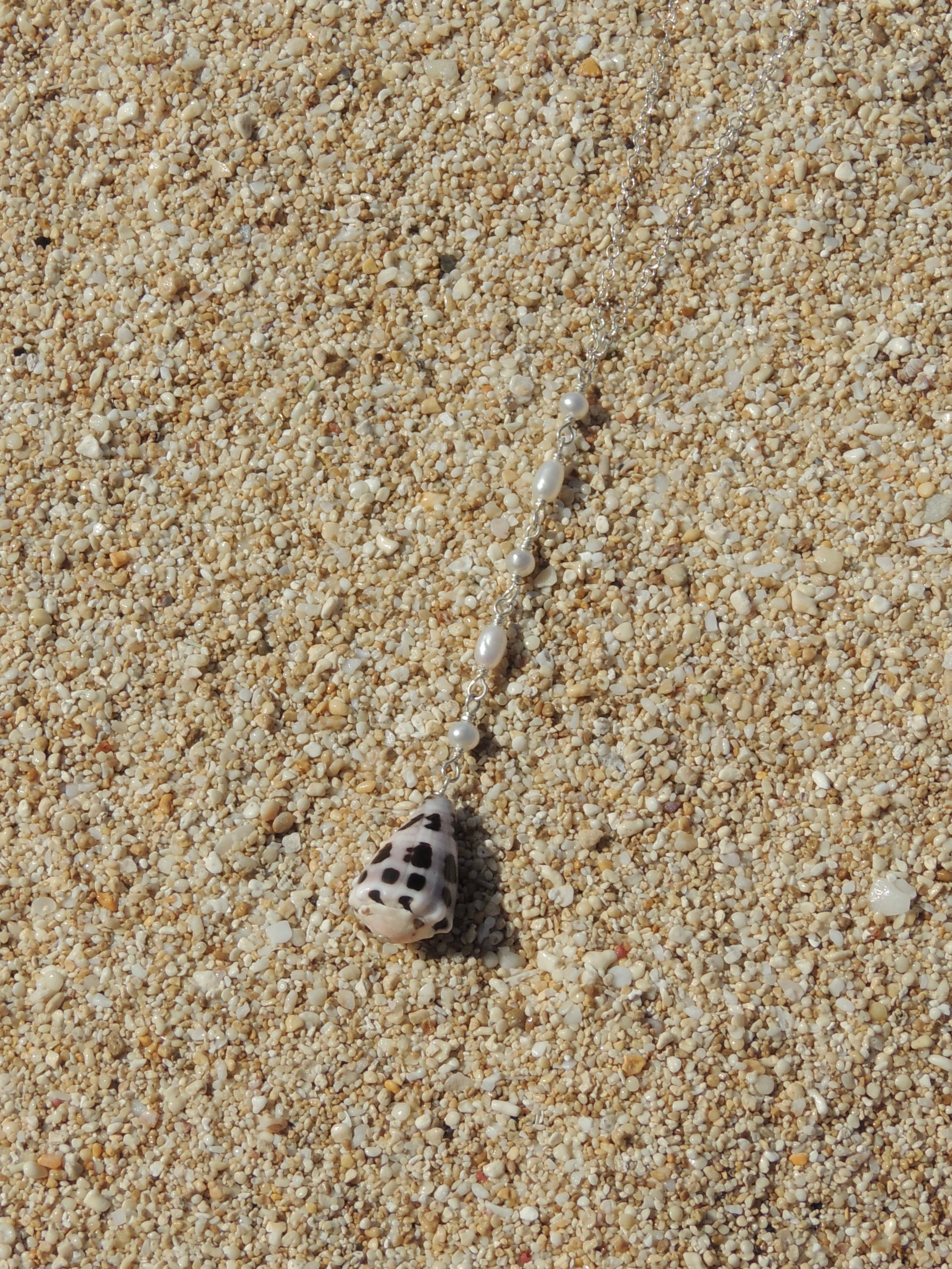 Hebrew Cone Shell Lariat Necklace