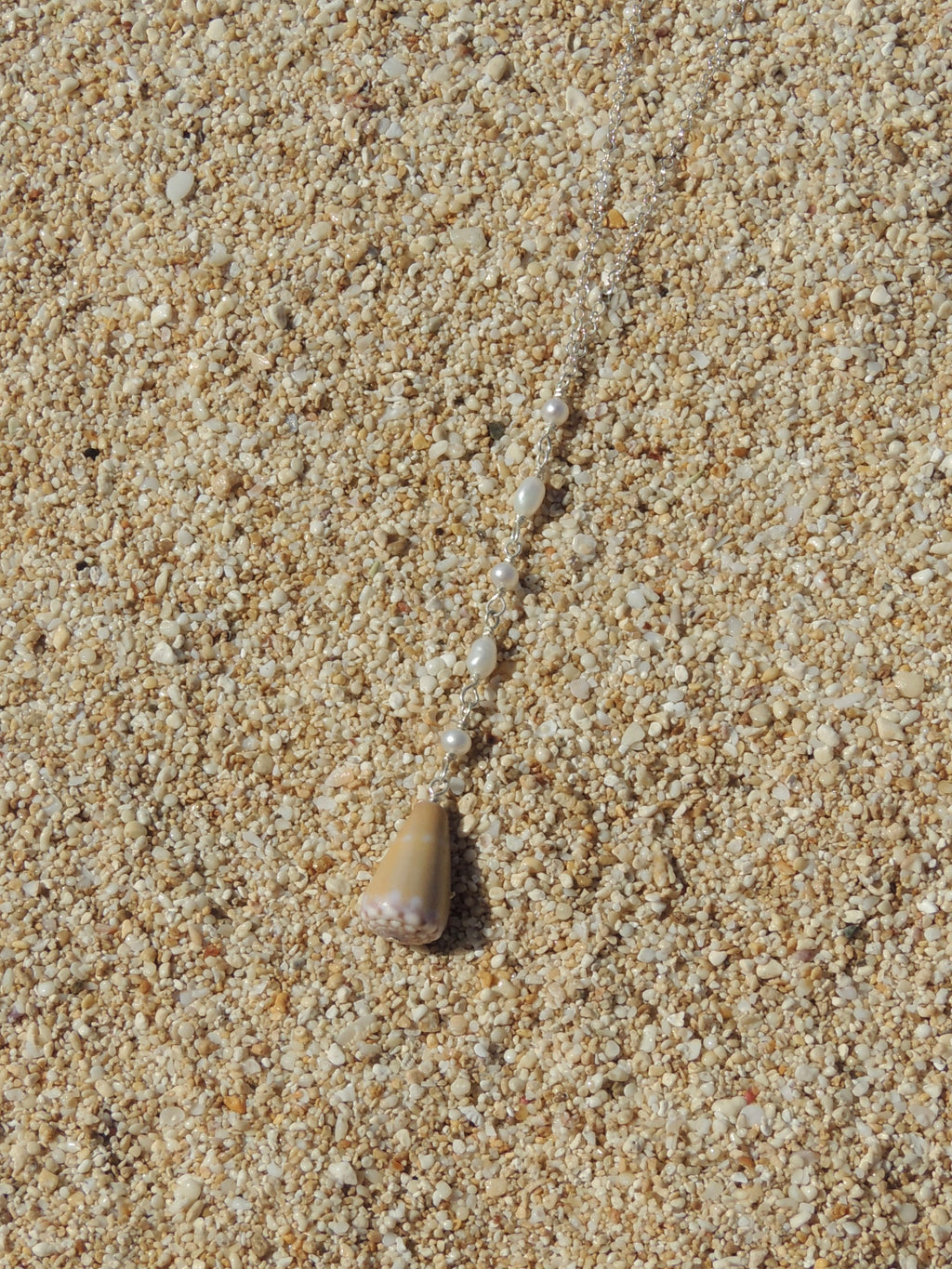 Cone Shell Lariat Necklace