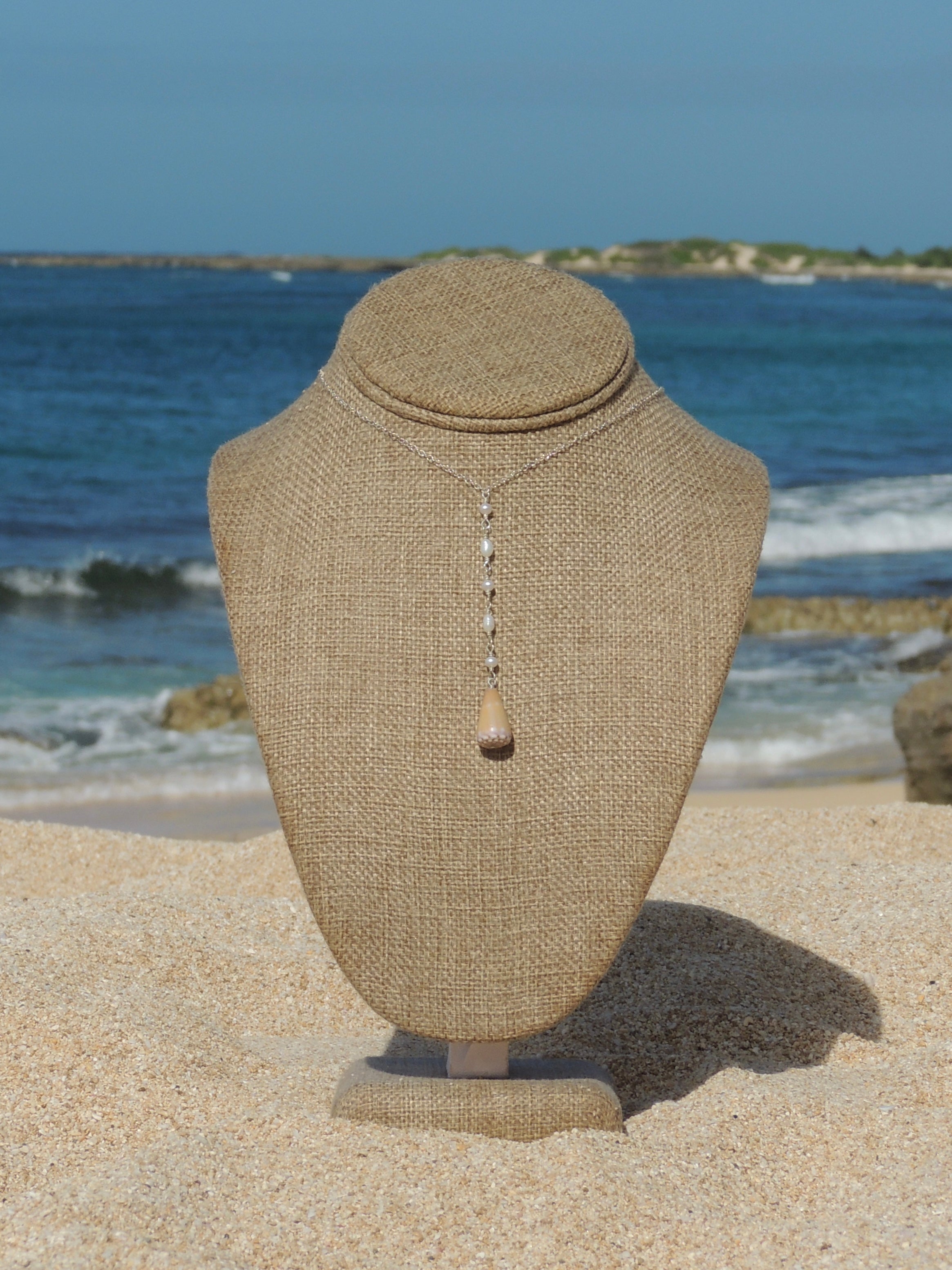Cone Shell Lariat Necklace