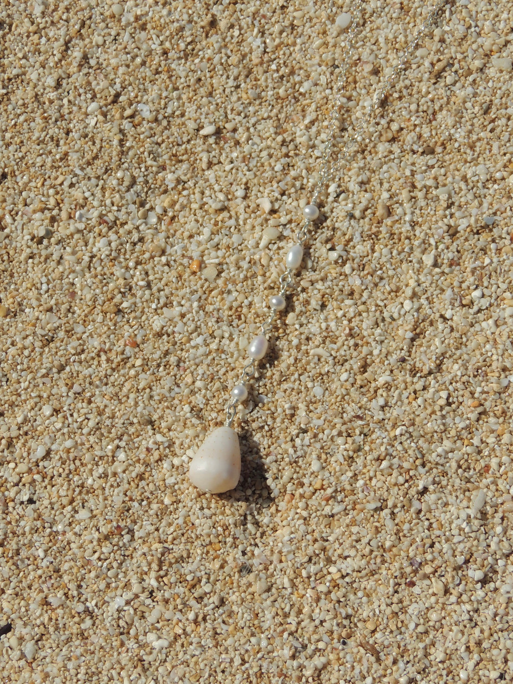 Abbreviated Cone Shell Lariat Necklace