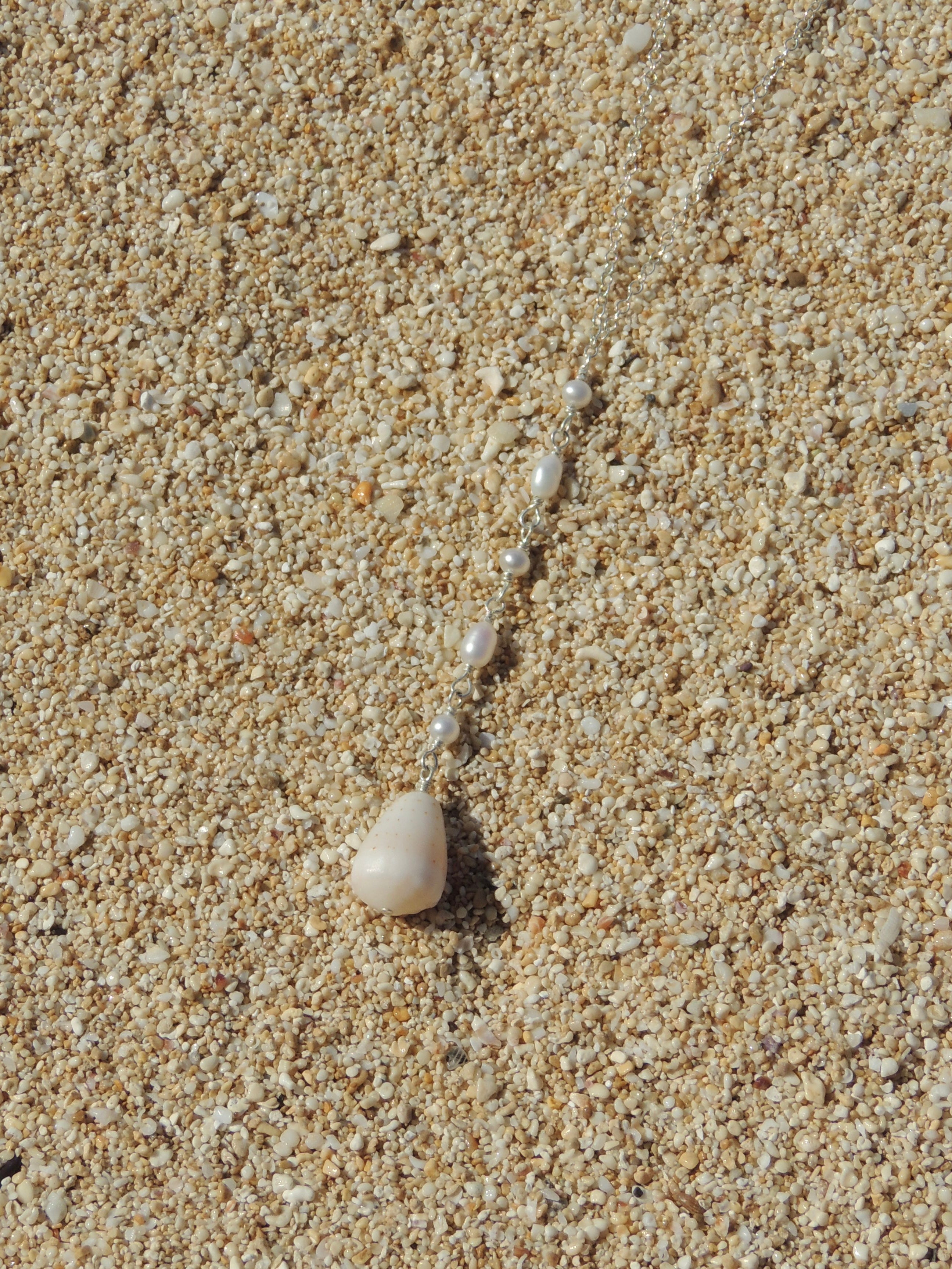 Abbreviated Cone Shell Lariat Necklace