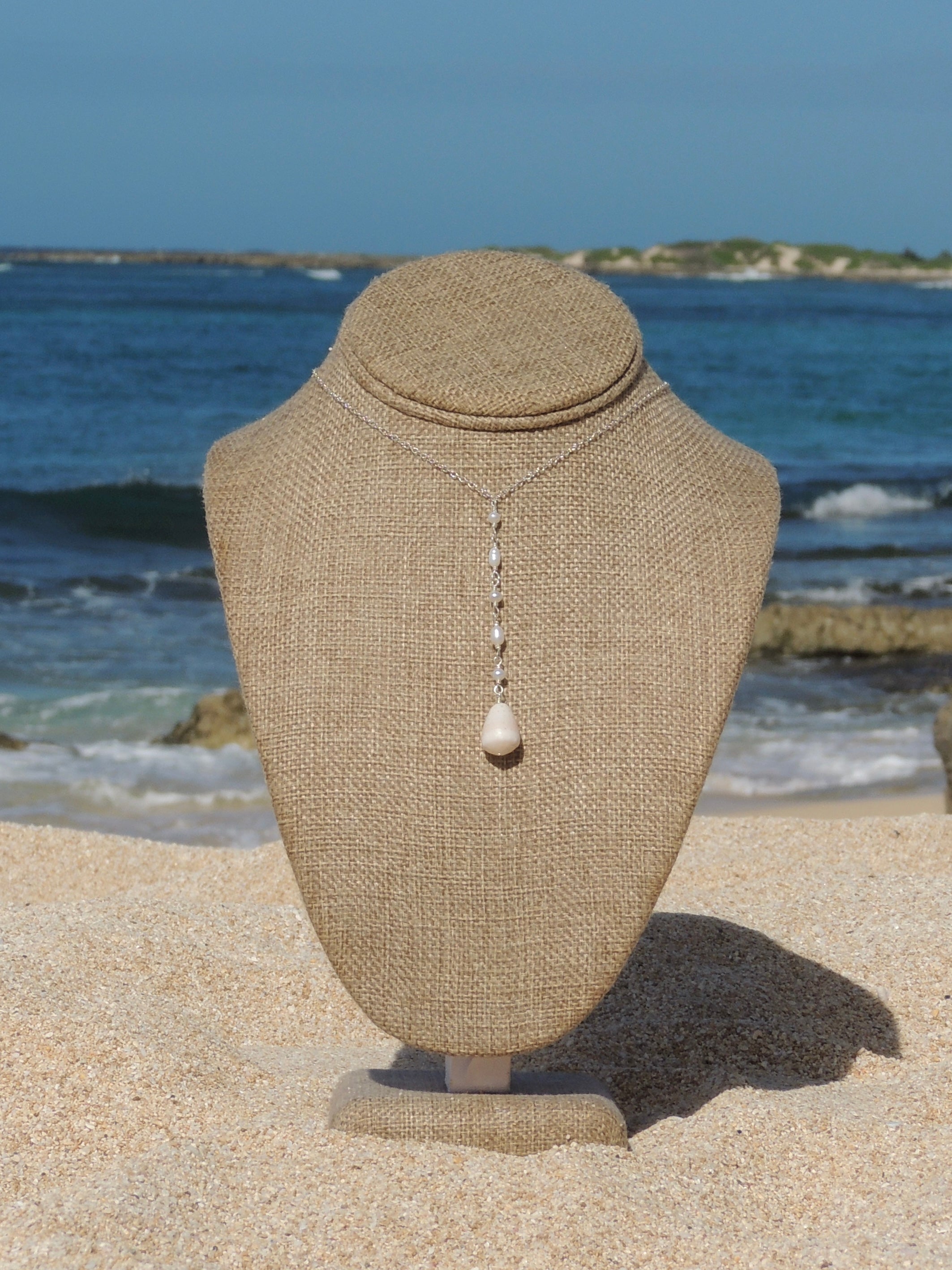 Abbreviated Cone Shell Lariat Necklace