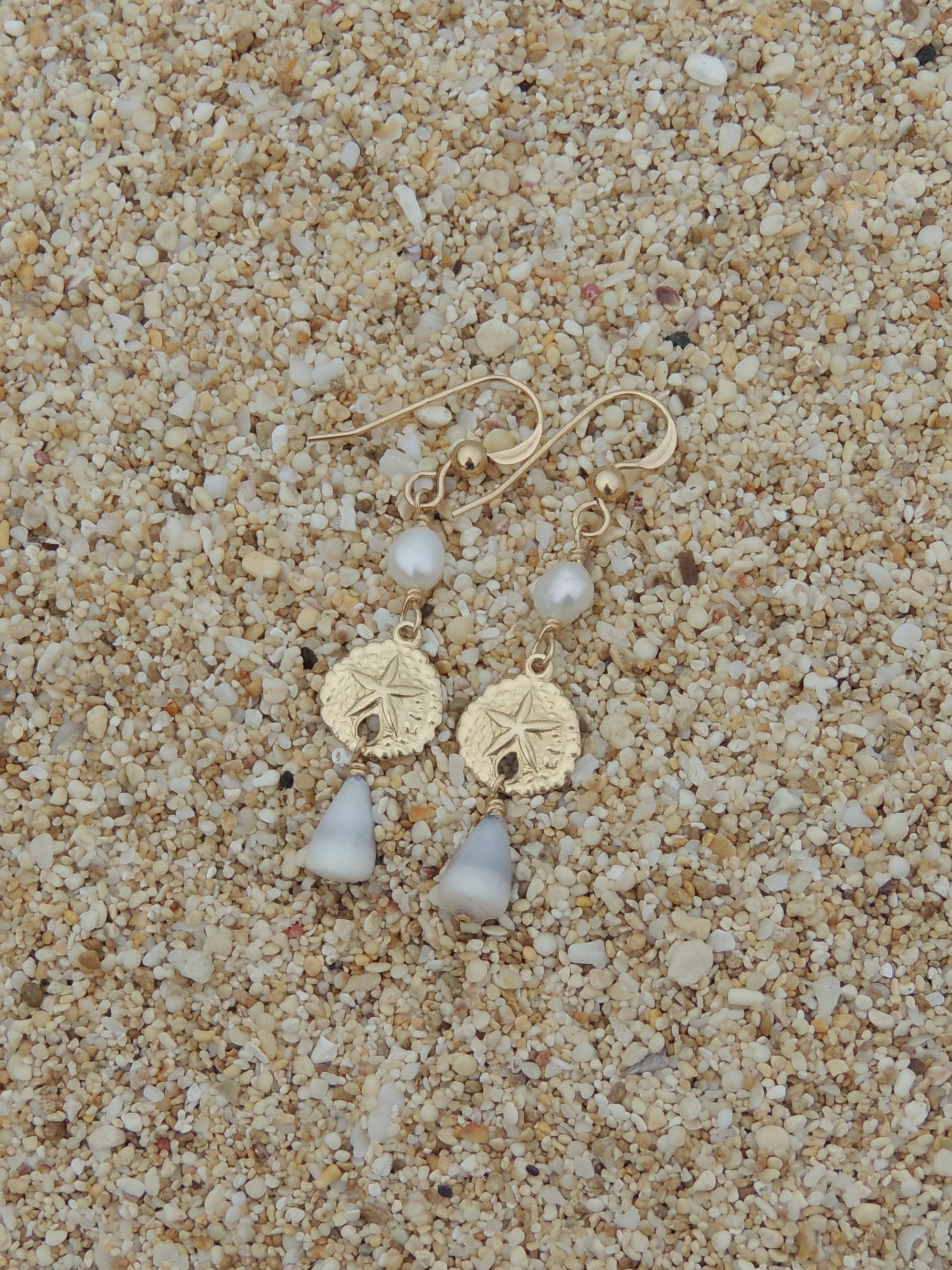 Sand Dollar Charm Earrings